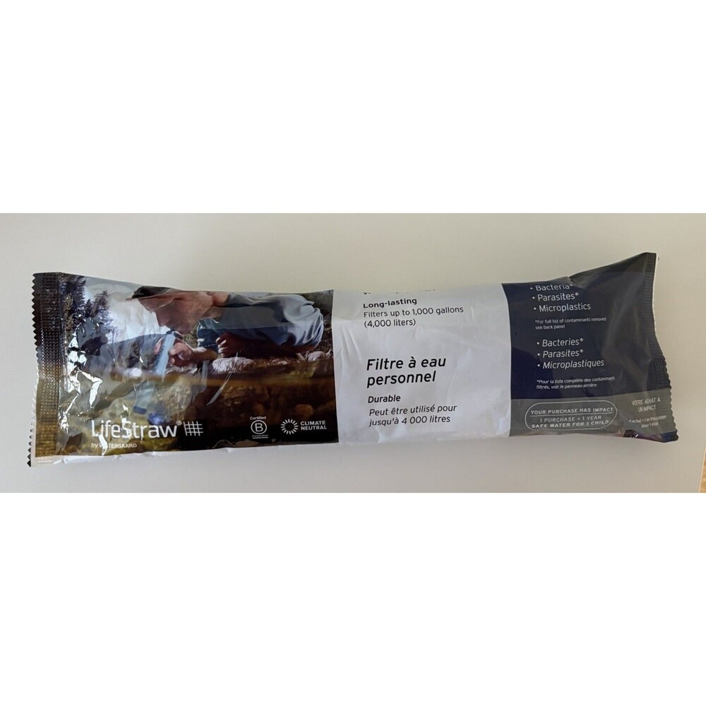 LifeStraw Personal Water Filter for Hiking Camping Travel Emergency New Sealed